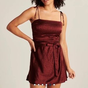 Abercrombie Ruched Tie Strap Satin Top